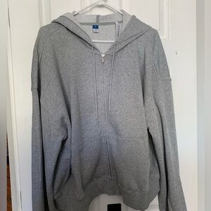 Old Navy Light Gray Fleece Hoodie